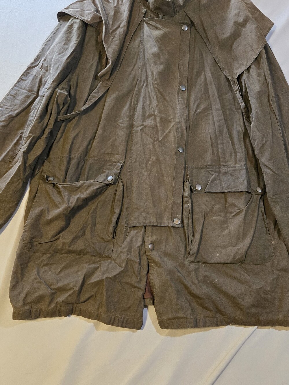 Weathers Authentic Australian Outback 100% Cotton Oilskin Utility Field Coat - Picture 3 of 13